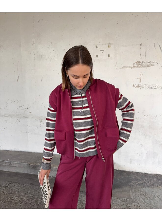 YASCOZE SWEAT VEST D2D RHODODENDRON