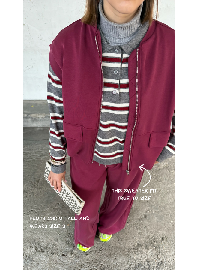 YASCOZE SWEAT VEST D2D RHODODENDRON