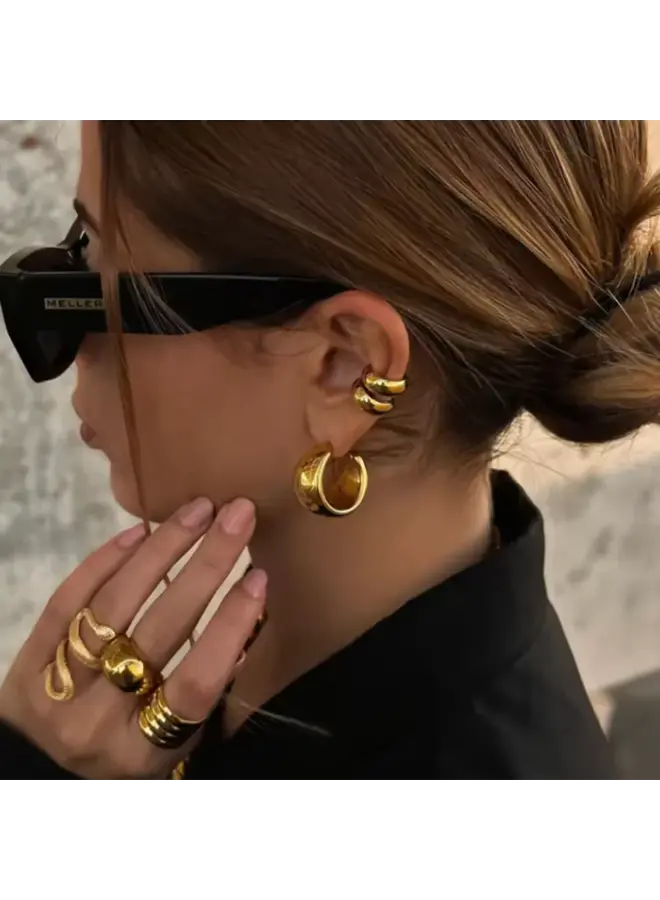 UNCUFFED EAR CUFF GOLD