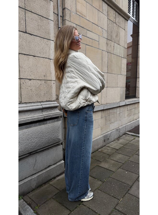 YASUVA HW WIDE JEANS S. MEDIUM BLUE DENIM