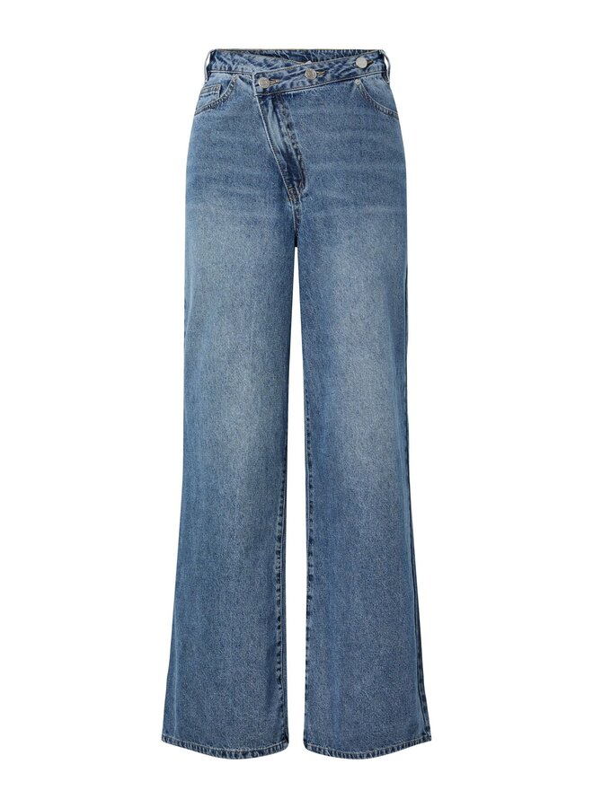 YASUVA HW WIDE JEANS S. MEDIUM BLUE DENIM