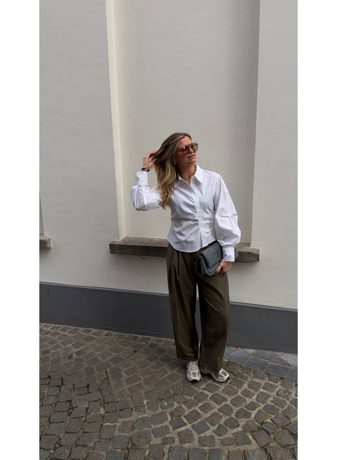 SANNACC ASYM PLACKET SHIRT WHITE