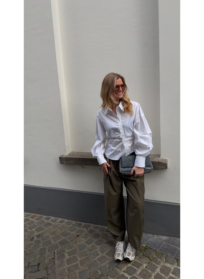 SANNACC ASYM PLACKET SHIRT WHITE