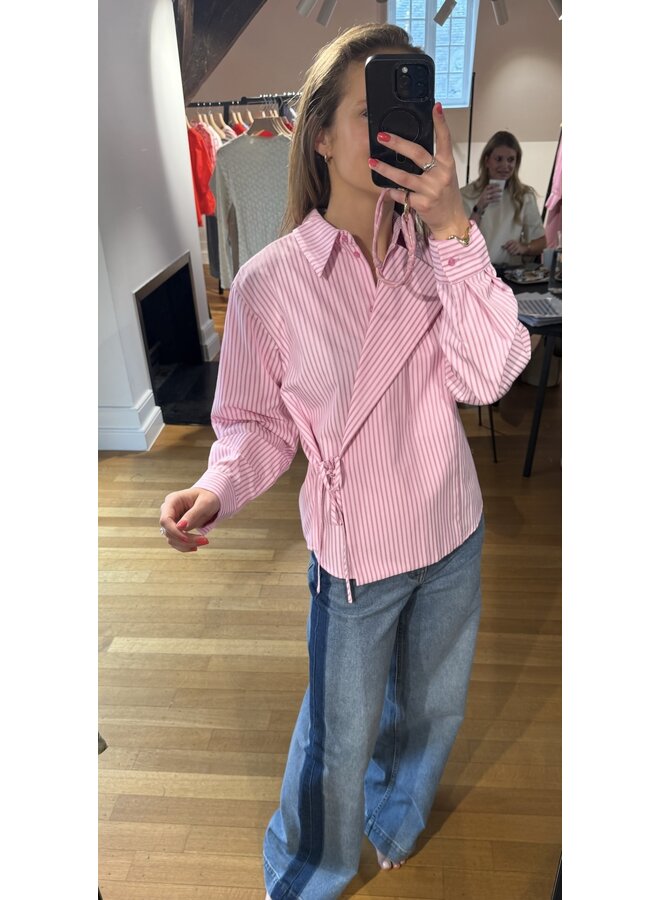 YASWITO LS SHIRT MOONLITE MAUVE STRIPE