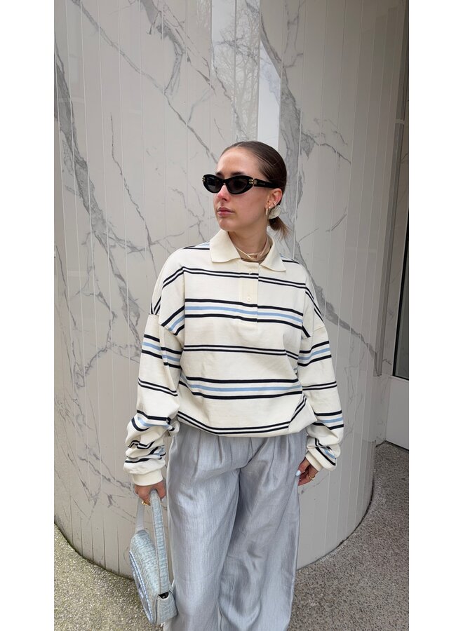 LUCIE STRIPED POLO