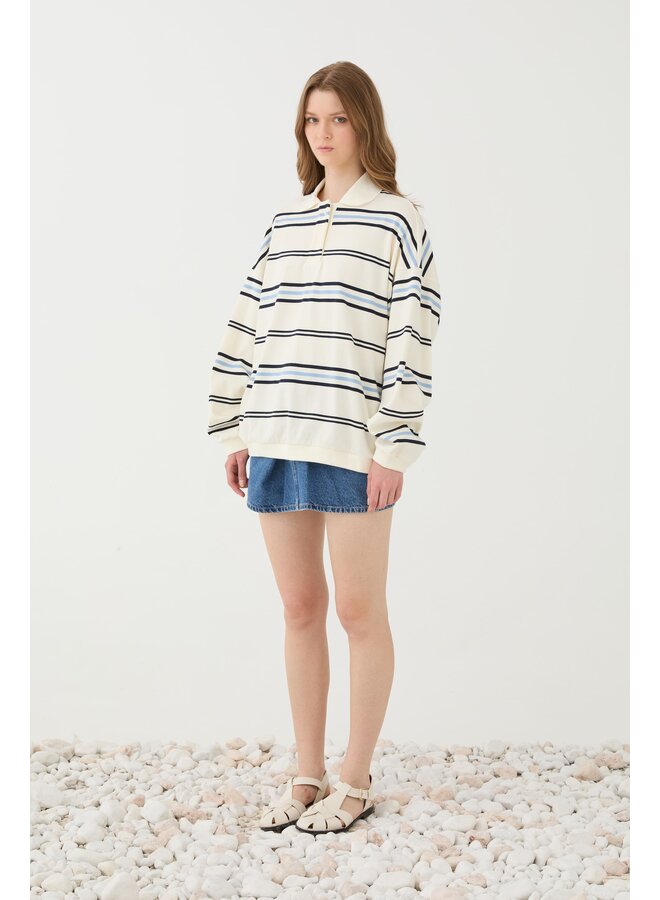 LUCIE STRIPED POLO
