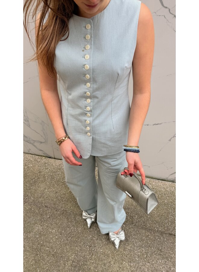 MATHILDE BARREL TROUSERS BABY BLUE