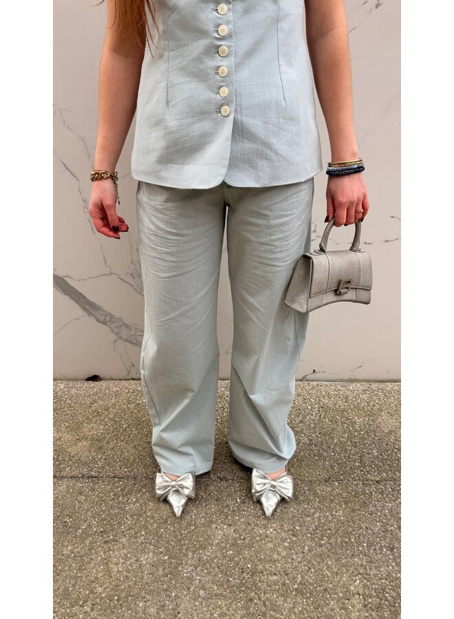 MATHILDE BARREL TROUSERS BABY BLUE