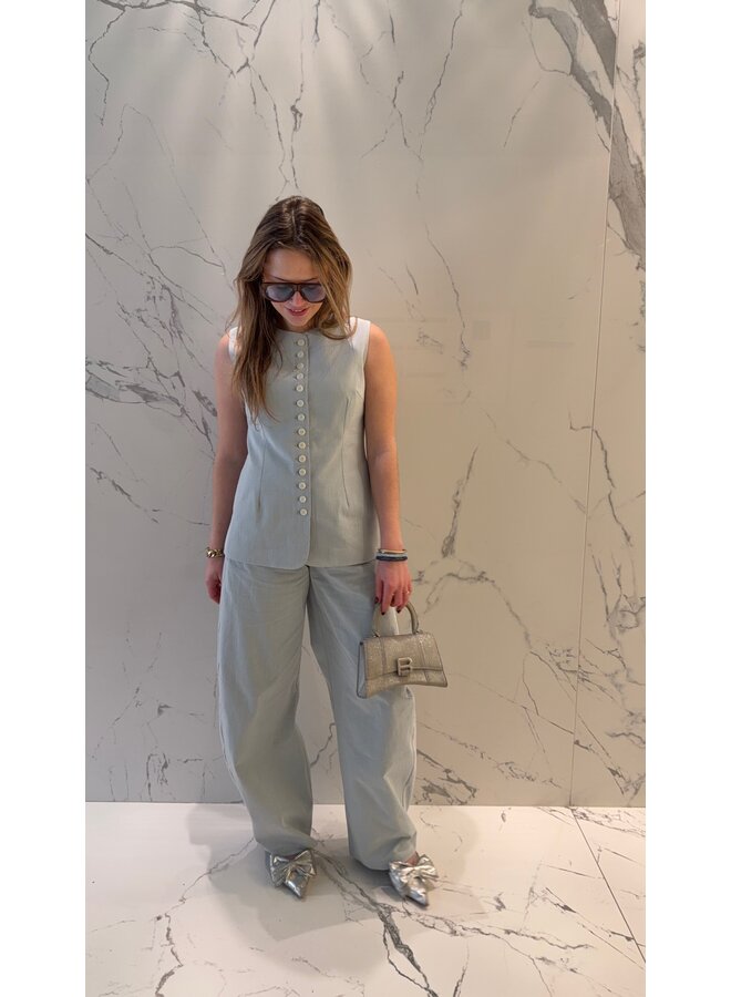 MATHILDE BARREL TROUSERS BABY BLUE