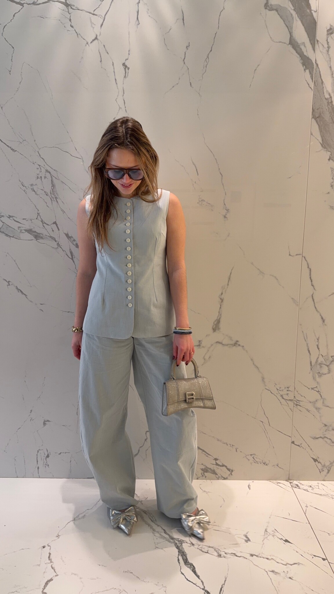 What Mathilde Deep Blue MATHILDE BARREL TROUSERS BABY BLUE - LE TREND