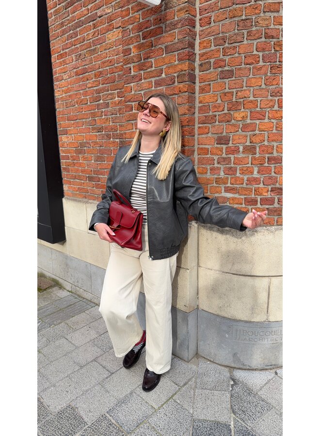 LR IKA TOP STRIPES BROWN