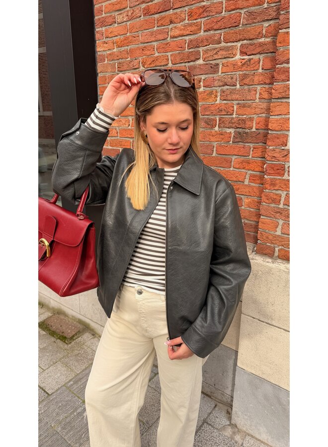 LR IKA TOP STRIPES BROWN