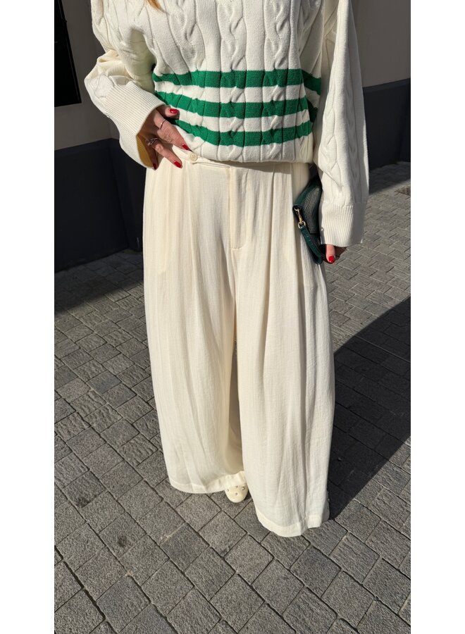 BIANCO TROUSERS IVORY