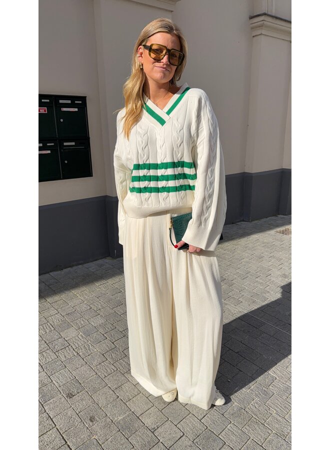 BIANCO TROUSERS IVORY