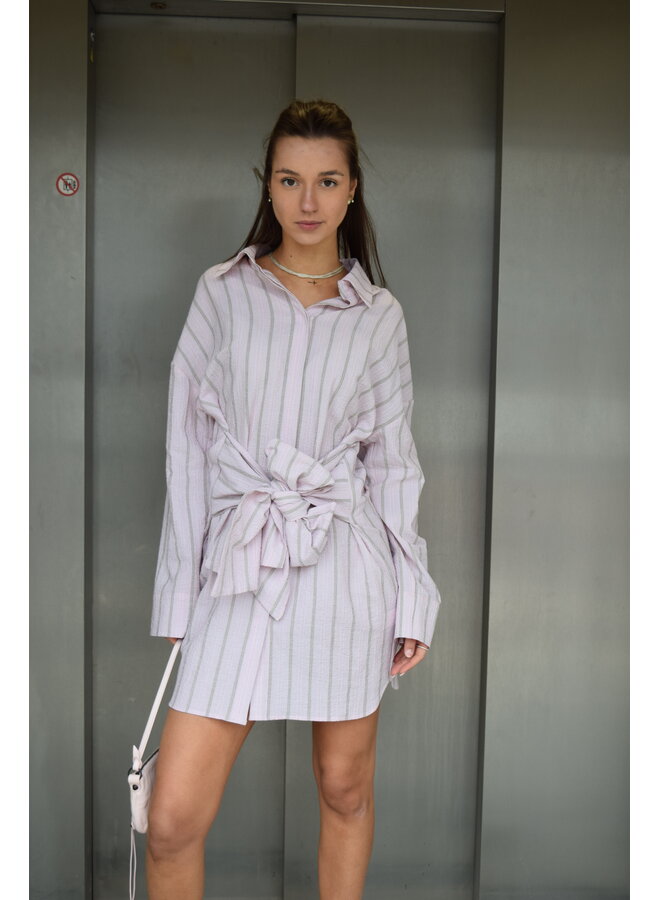 ROMA DRESS PINK STRIPE