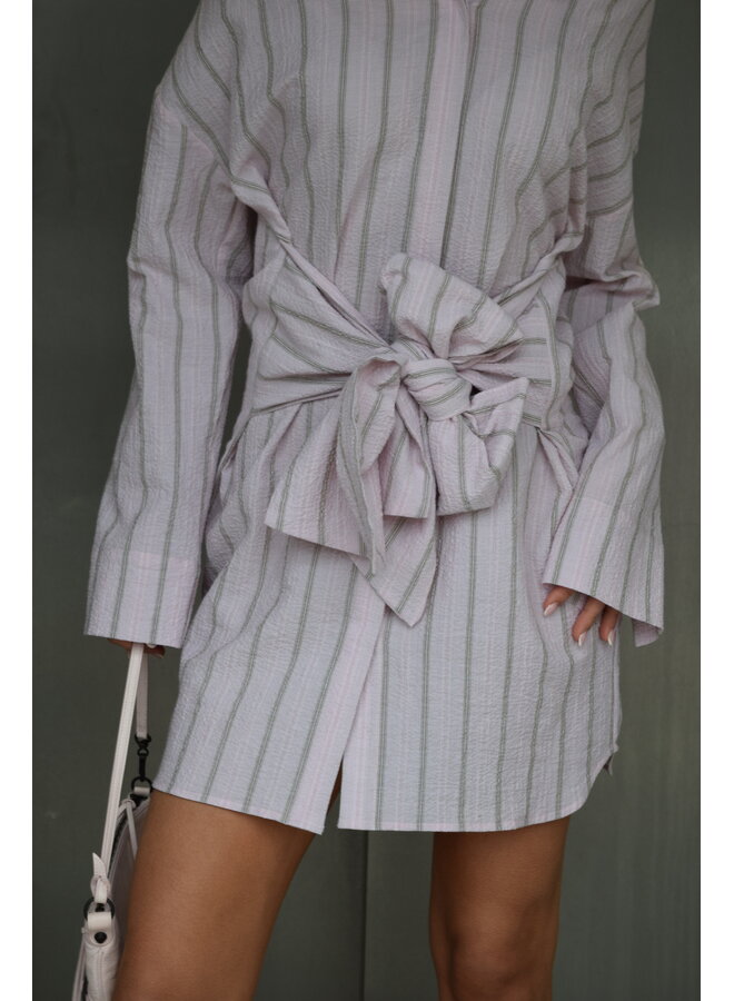 ROMA DRESS PINK STRIPE