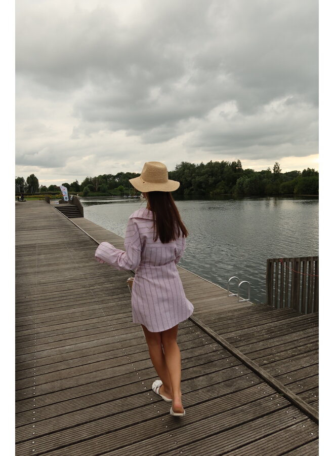 ROMA DRESS PINK STRIPE