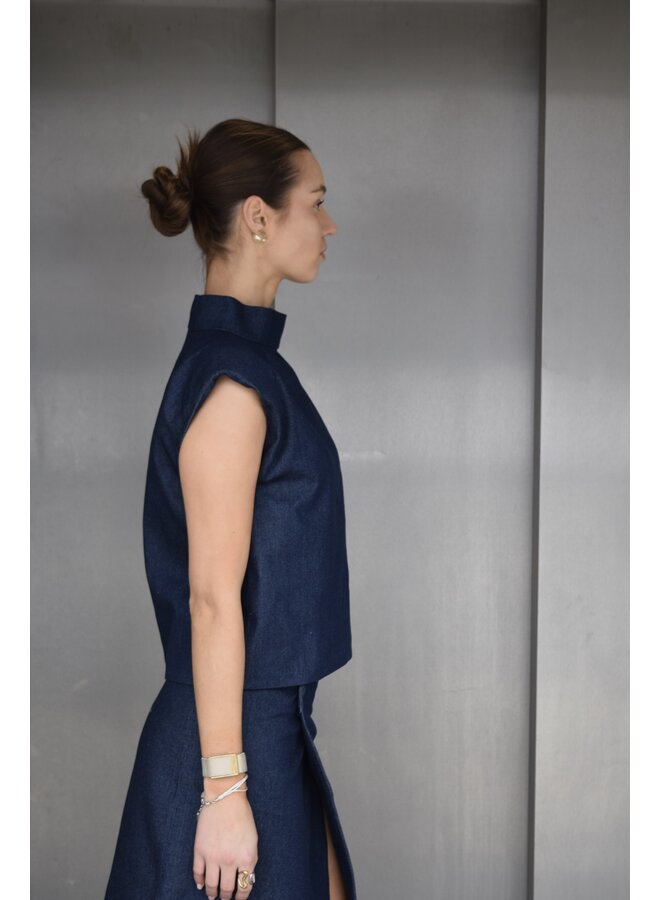 SOLENE TOP DENIM