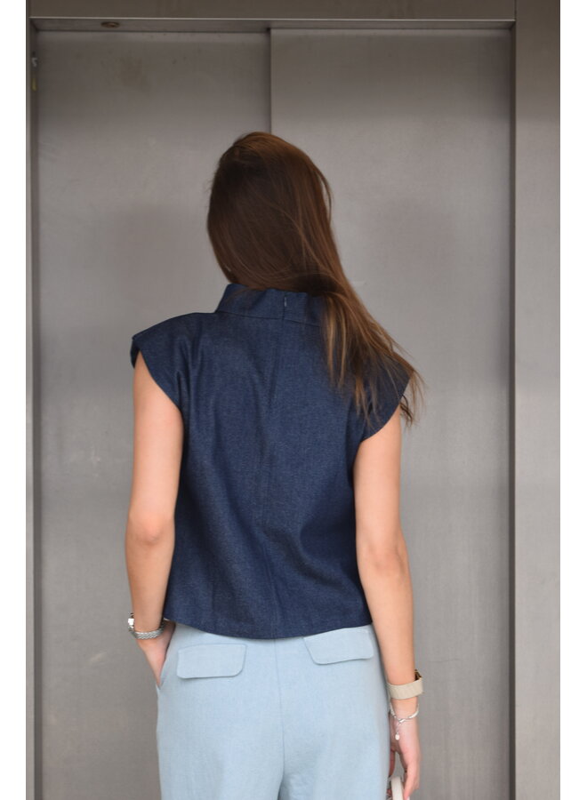 SOLENE TOP DENIM