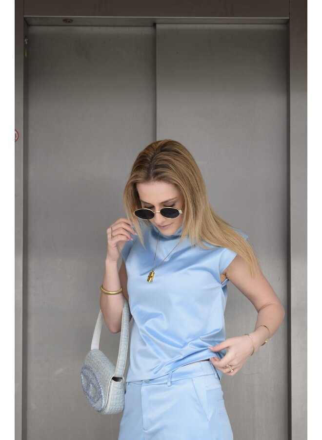 SOLENE TOP COTTON BLUE