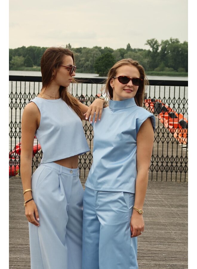 SOLENE TOP COTTON BLUE