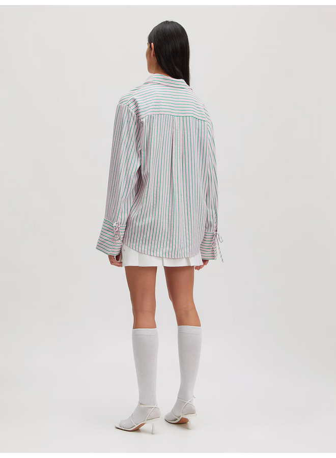 JURI SHIRT PINK/GREEN STRIPE