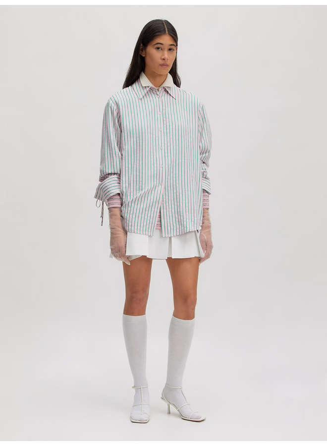 JURI SHIRT PINK/GREEN STRIPE