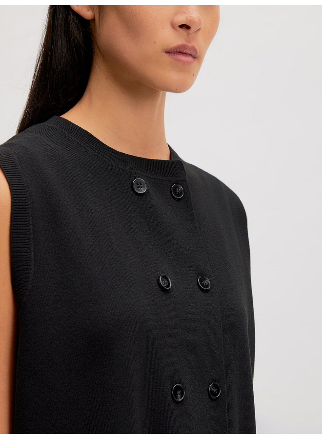 VAYA KNIT VEST BLACK