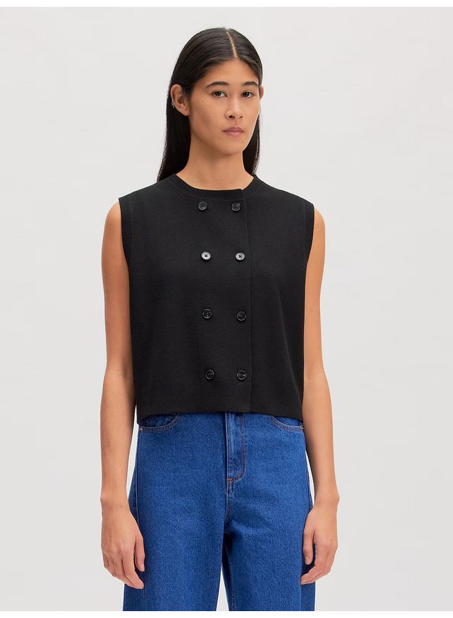 VAYA KNIT VEST BLACK
