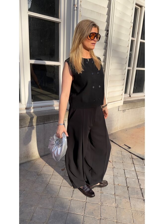 VAYA KNIT VEST BLACK