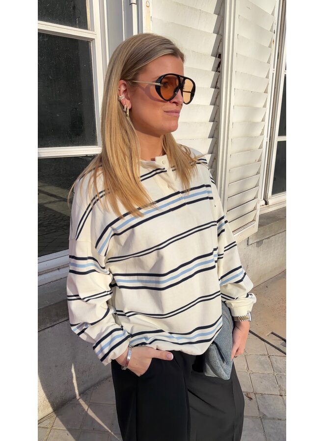 LUCIE STRIPED POLO