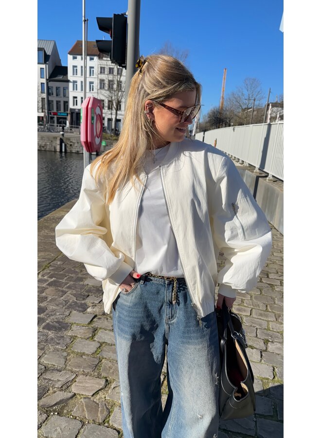 STORMI BOMBER JACKET WHITE