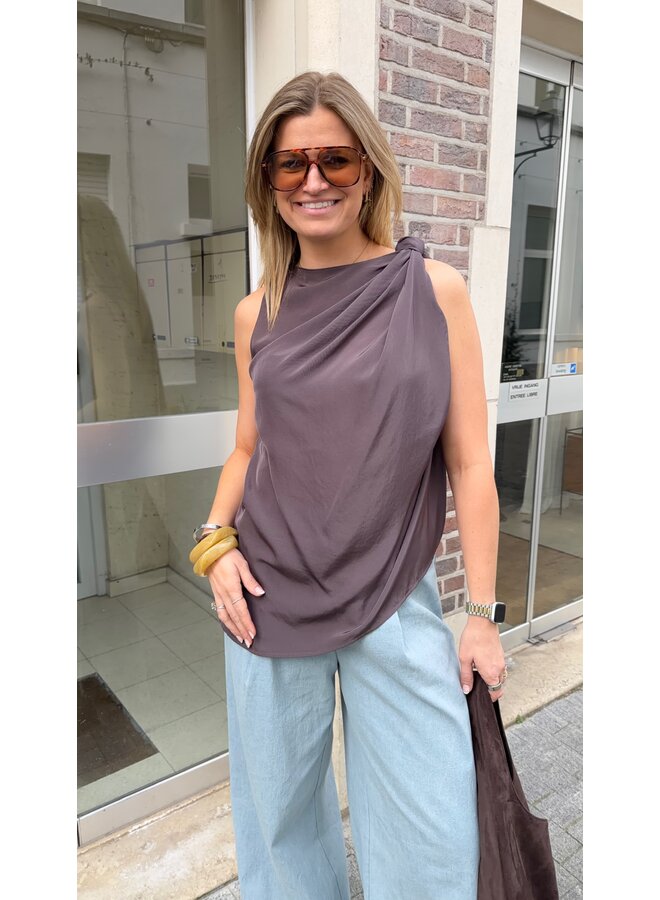 ALLEGRA TOP BROWN