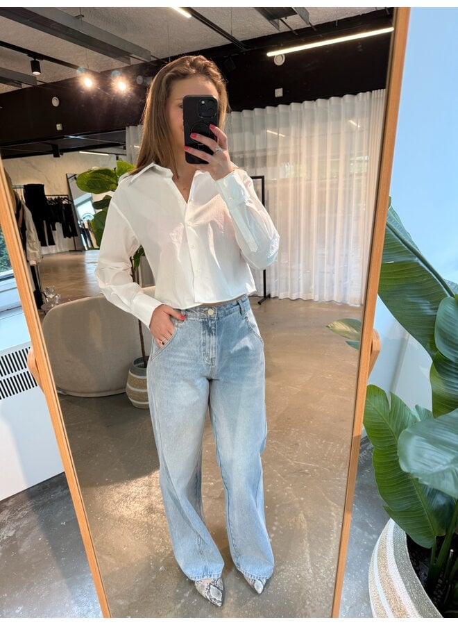 CROPPED WHITE SHIRT
