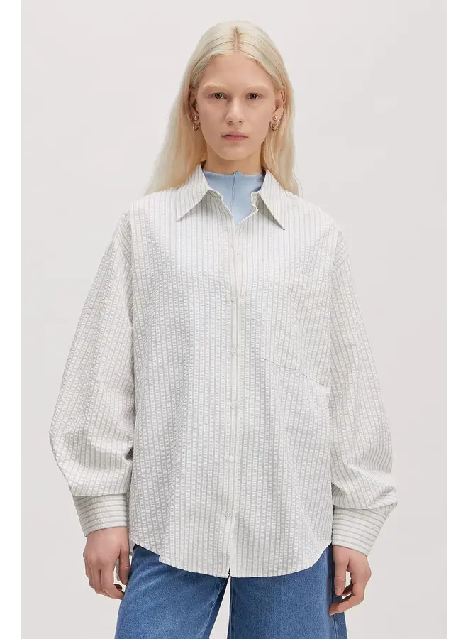 HANNI SHIRT CREAM/BLUE STRIPE