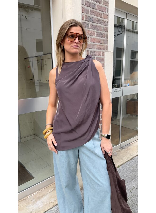 ALLEGRA TOP BROWN