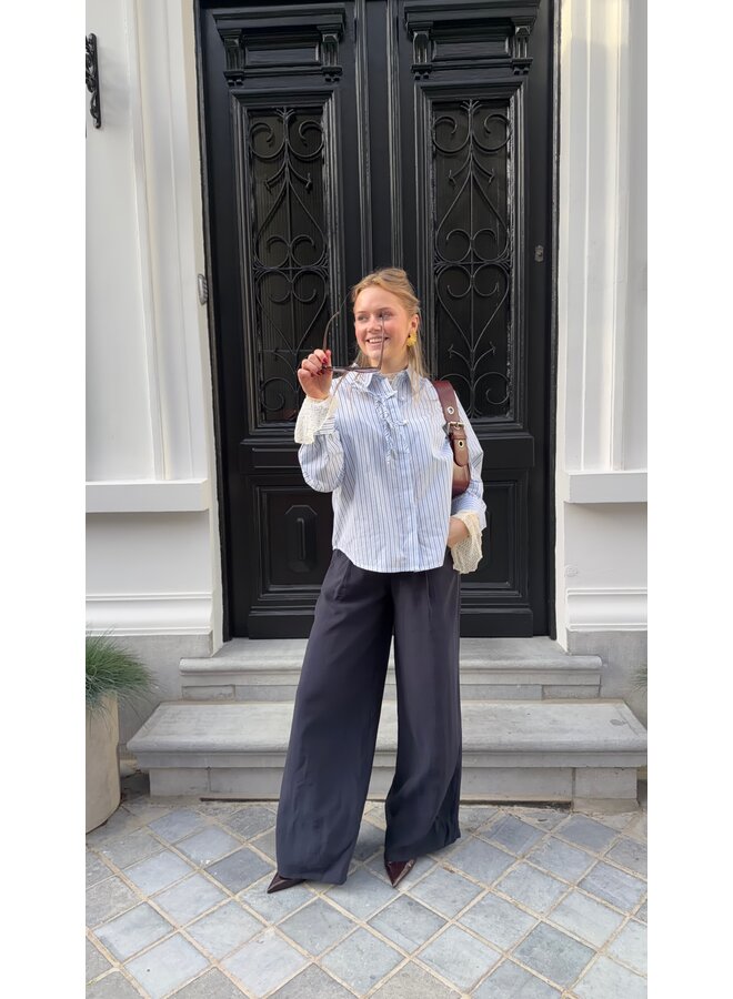 CELINE WIDE TROUSERS NAVY