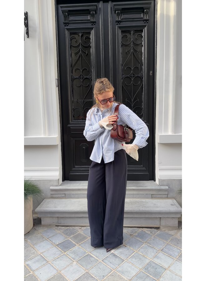 CELINE WIDE TROUSERS NAVY