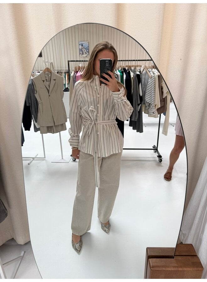 JOSSELIN STRIPED SHIRT WHITE