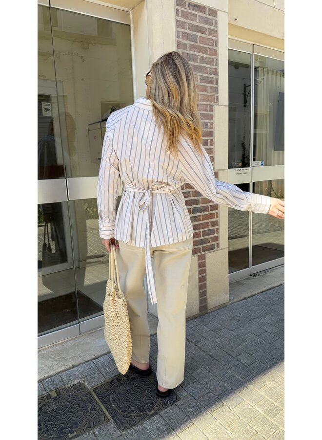 JOSSELIN STRIPED SHIRT WHITE