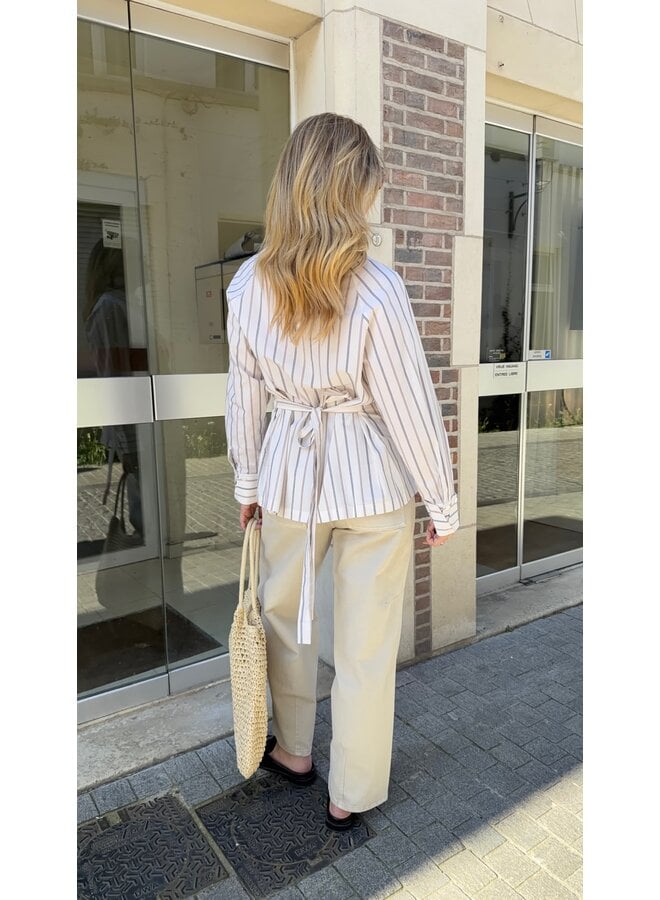 JOSSELIN STRIPED SHIRT WHITE