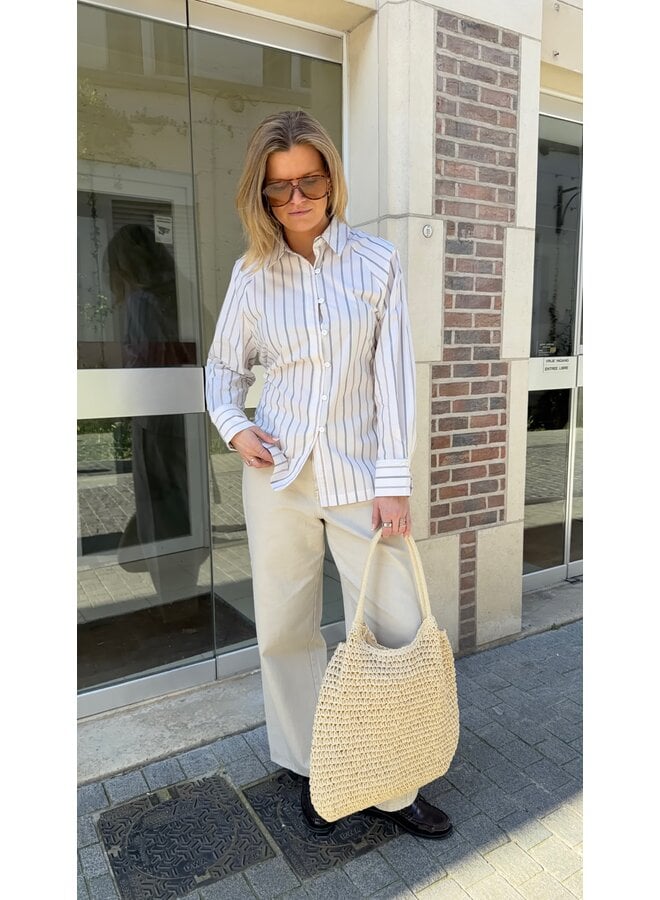 JOSSELIN STRIPED SHIRT WHITE