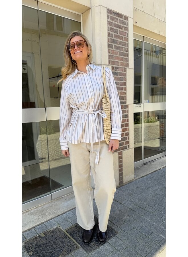 JOSSELIN STRIPED SHIRT WHITE