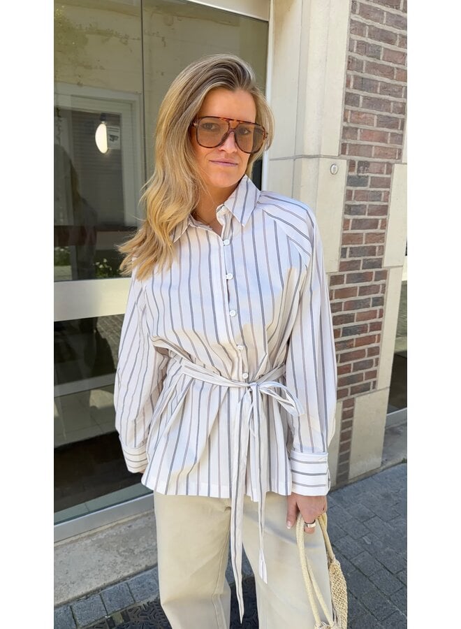 JOSSELIN STRIPED SHIRT WHITE