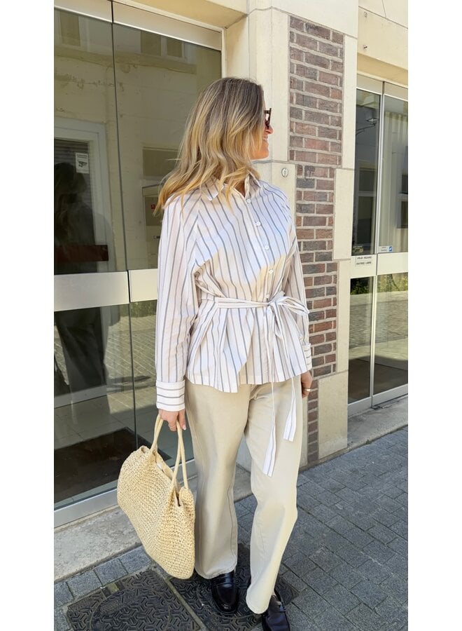 JEAN CLAUDE BARREL JEANS BEIGE