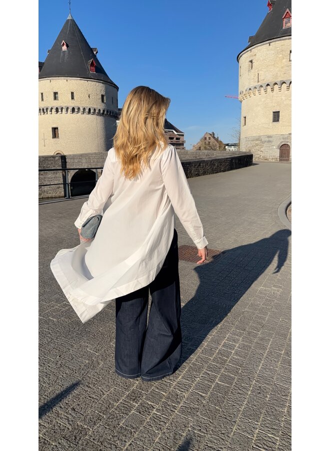 YASFLOWLY LONG SHIRT STAR WHITE