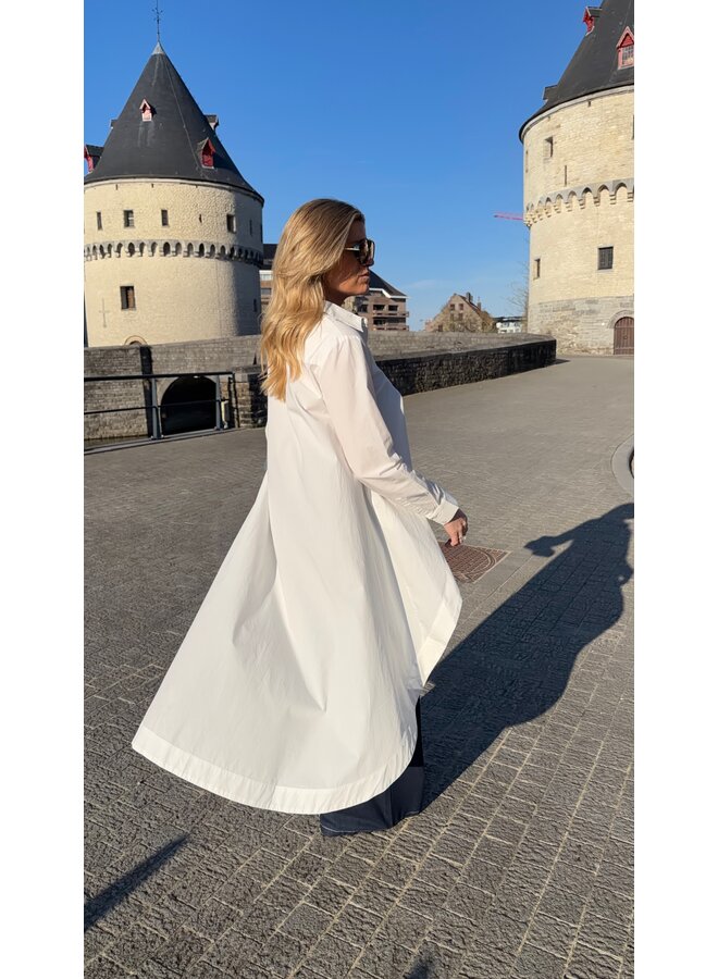 YASFLOWLY LONG SHIRT STAR WHITE