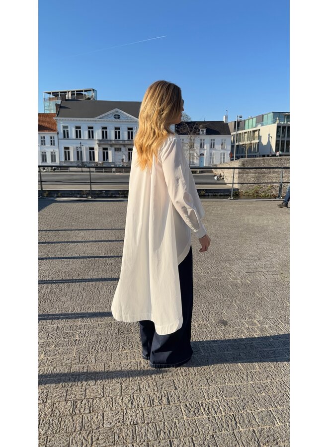 YASFLOWLY LONG SHIRT STAR WHITE