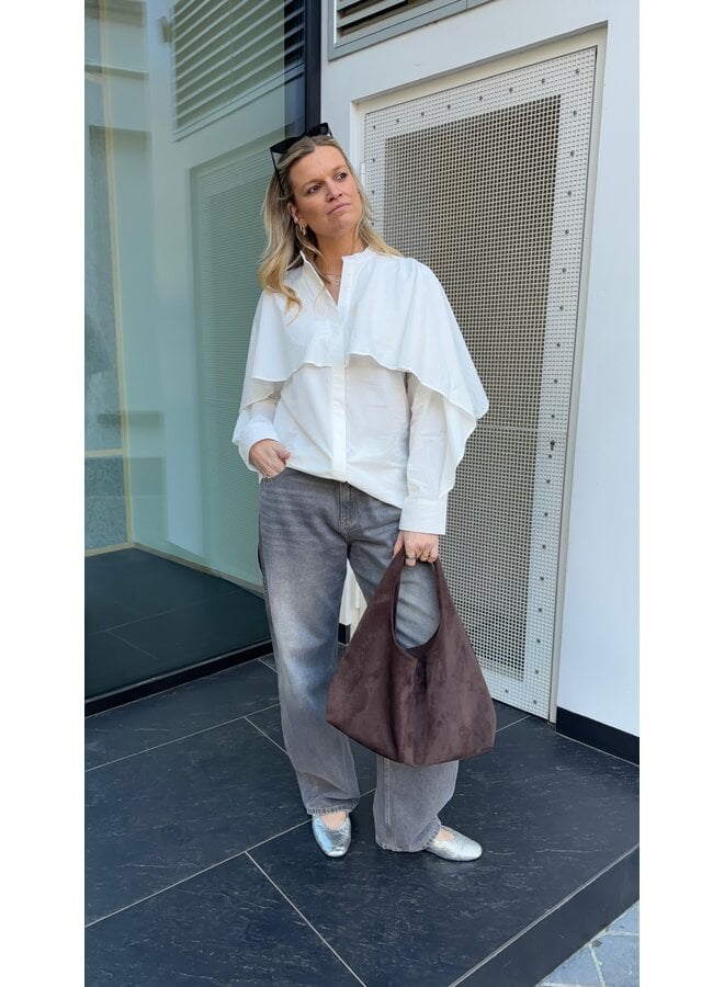 YASLAU CAPE SHIRT STAR WHITE