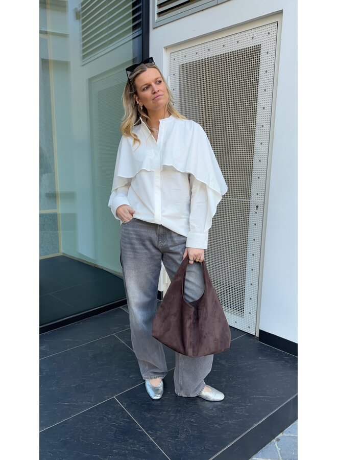 YASLAU CAPE SHIRT STAR WHITE